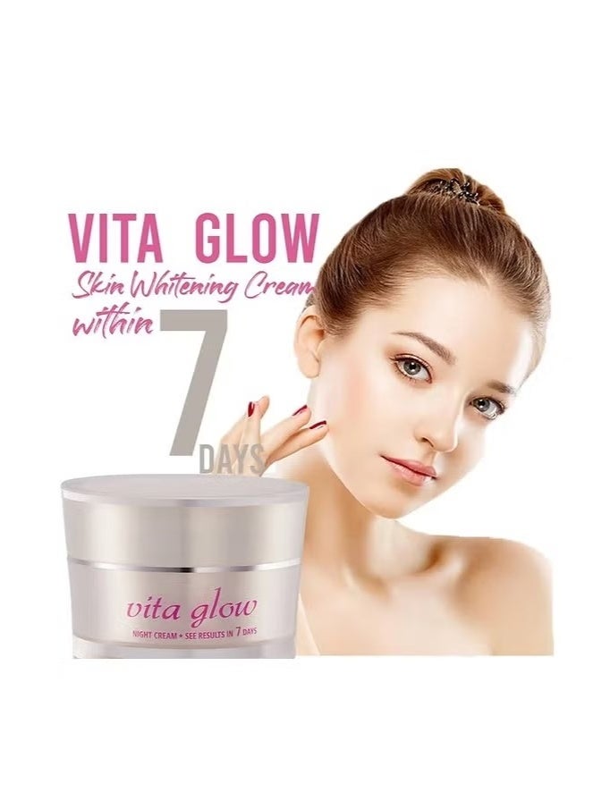 Vita Glow Vita Glow Night Cream for Skin Whitening and Fairness – 7 Days Result – Herbal Natural Ingredients – Unisex Face Cream - Image 4