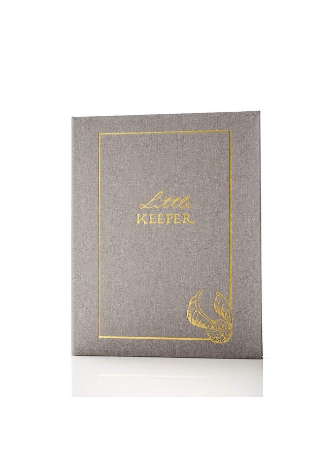 CONQUEST Conquest Journals Harry Potter Little Keeper Baby Album, Capture Magical Memories, Baby Shower to Age 5, Grey Linen Cover, Lay Flat Spiral, 66-Guided Journal Pages, 9'' x 11.5'', Officially Licensed  - Image 1