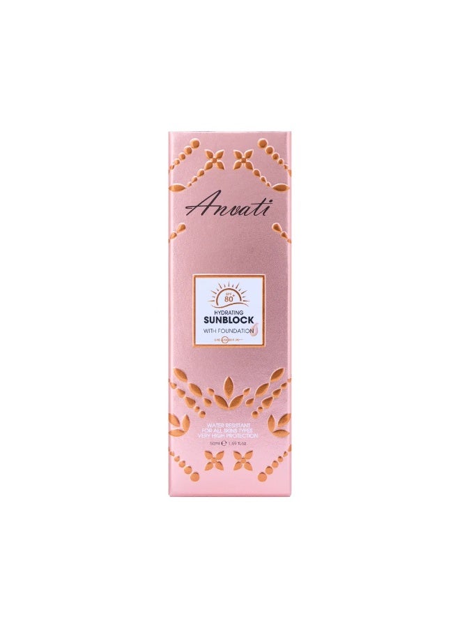 Anvati Hydrating Sunblock with Foundation – Moisturizing Tinted Sunscreen with SPF for Daily UV Protection | Skin Tone Correcting, Lightweight, Non-Greasy Sun Protection Cream for Smooth & Even Coverage - Image 3