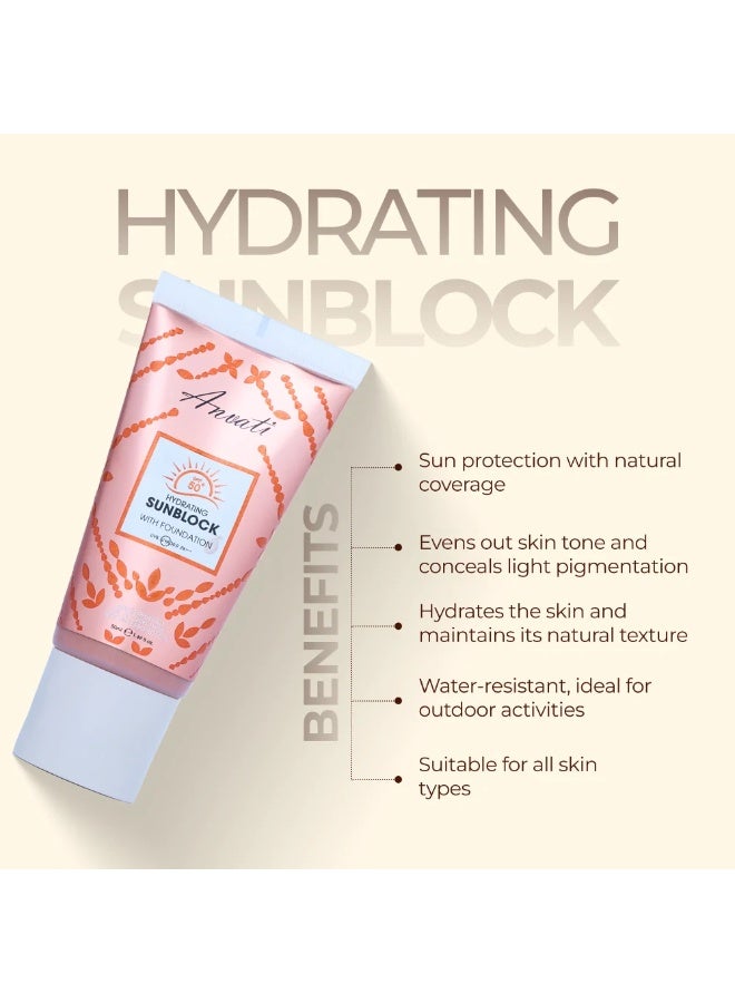 Anvati Hydrating Sunblock with Foundation – Moisturizing Tinted Sunscreen with SPF for Daily UV Protection | Skin Tone Correcting, Lightweight, Non-Greasy Sun Protection Cream for Smooth & Even Coverage - Image 5