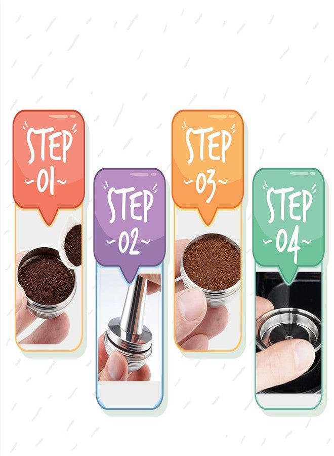 Sesama Reusable Coffee Capsules Pods for Nespresso VertuoPlus Vertuoline Series 304 Stainless Steel,Eco-Friendly Refillable and Cost-Effective, MT0105-US - Image 4