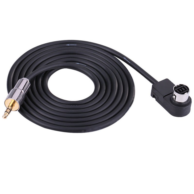CHOSEAL Car AUX In Audio Cable 1.5m Black Gilded Head - Minimizes Signal Loss for Clearer Audio - CD Player Adapter for Alpine Unilink Head Units - Image 1