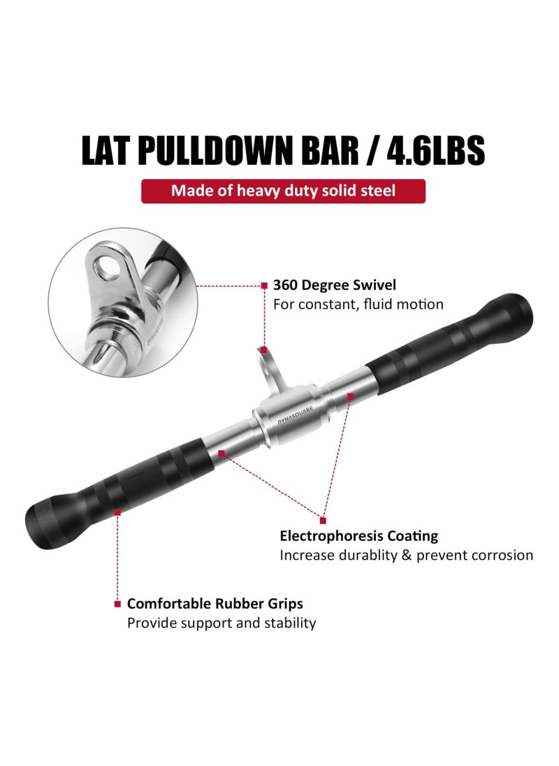 Generic Tricep Press Down Cable Machine Attachment, LAT Pulldown Attachments, Home Gym Accessories, Double D Handle, V-Shaped Bar, Tricep Rope, Pull Down Straight Bar  - Image 4