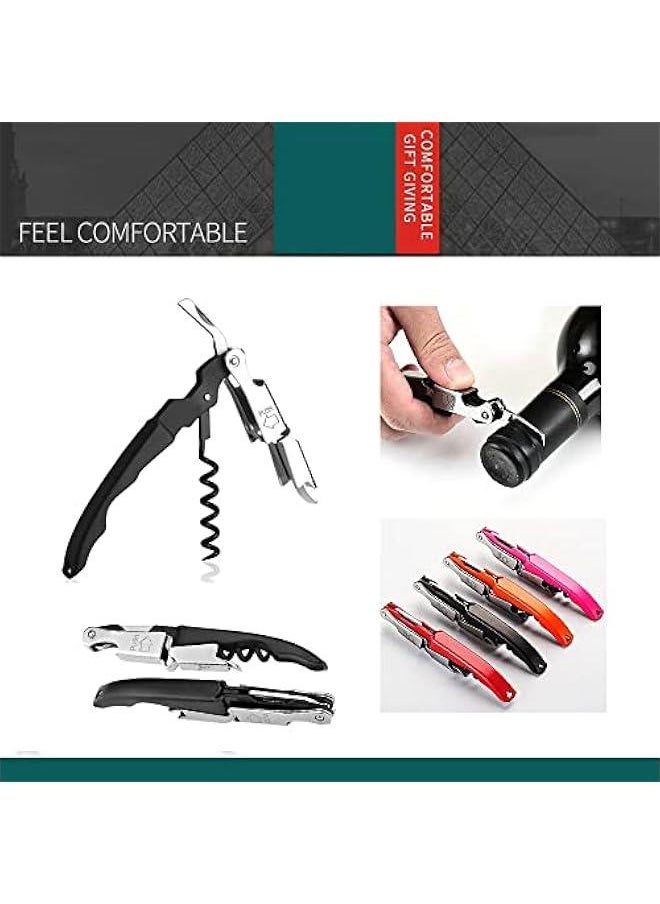 Generic - Waiter Corkscrew, Corkscrew Wine Opener Stainless Steel, Wine Bottle Opener Wine Key for Restaurant Waiters Bartenders Sommelier (Black) - Image 1