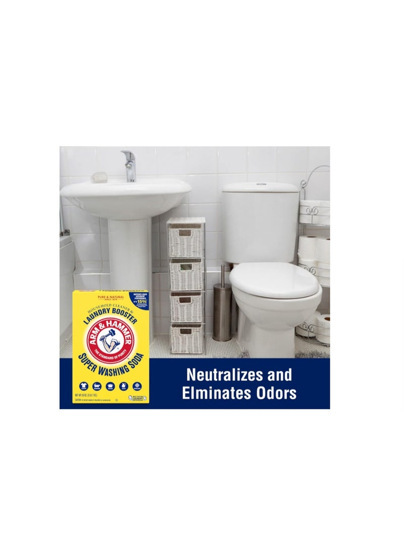 Arm & Hammer Super Washing Soda Household Cleaner & Laundry Booster, 55oz (1.55kg) - Image 5
