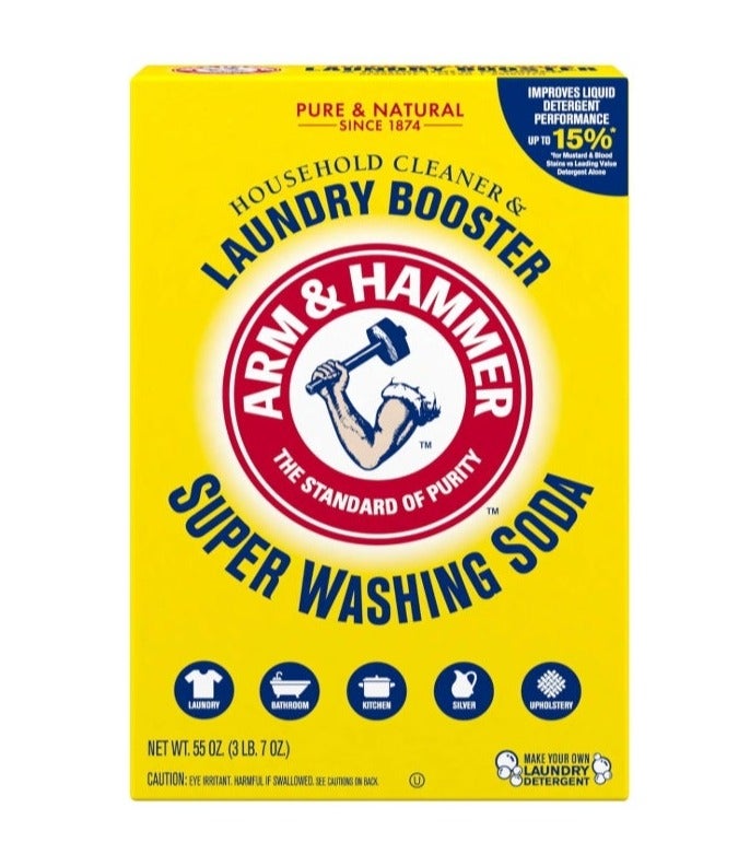 Arm & Hammer Super Washing Soda Household Cleaner & Laundry Booster, 55oz (1.55kg) - Image 1