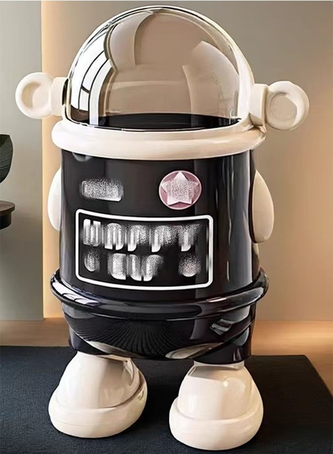 JCB CHIC سلة مهملات منزلية كرتونية قابلة للقلب، دلو تخزين كبير السعة، سلة مهملات ورقية واسعة للحمام، المكتب، غرفة النوم - Image 1