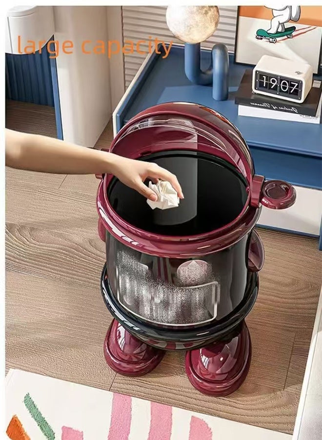 JCB CHIC سلة مهملات منزلية كرتونية قابلة للقلب، دلو تخزين كبير السعة، سلة مهملات ورقية واسعة للحمام، المكتب، غرفة النوم - Image 4