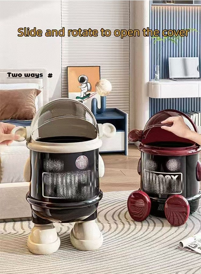 JCB CHIC سلة مهملات منزلية كرتونية قابلة للقلب، دلو تخزين كبير السعة، سلة مهملات ورقية واسعة للحمام، المكتب، غرفة النوم - Image 3