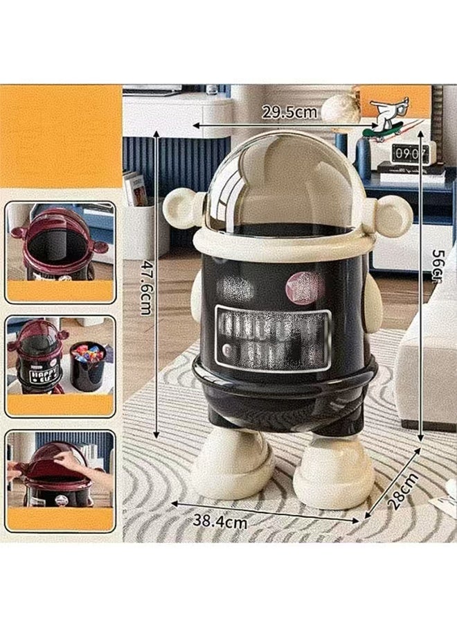 JCB CHIC سلة مهملات منزلية كرتونية قابلة للقلب، دلو تخزين كبير السعة، سلة مهملات ورقية واسعة للحمام، المكتب، غرفة النوم - Image 2