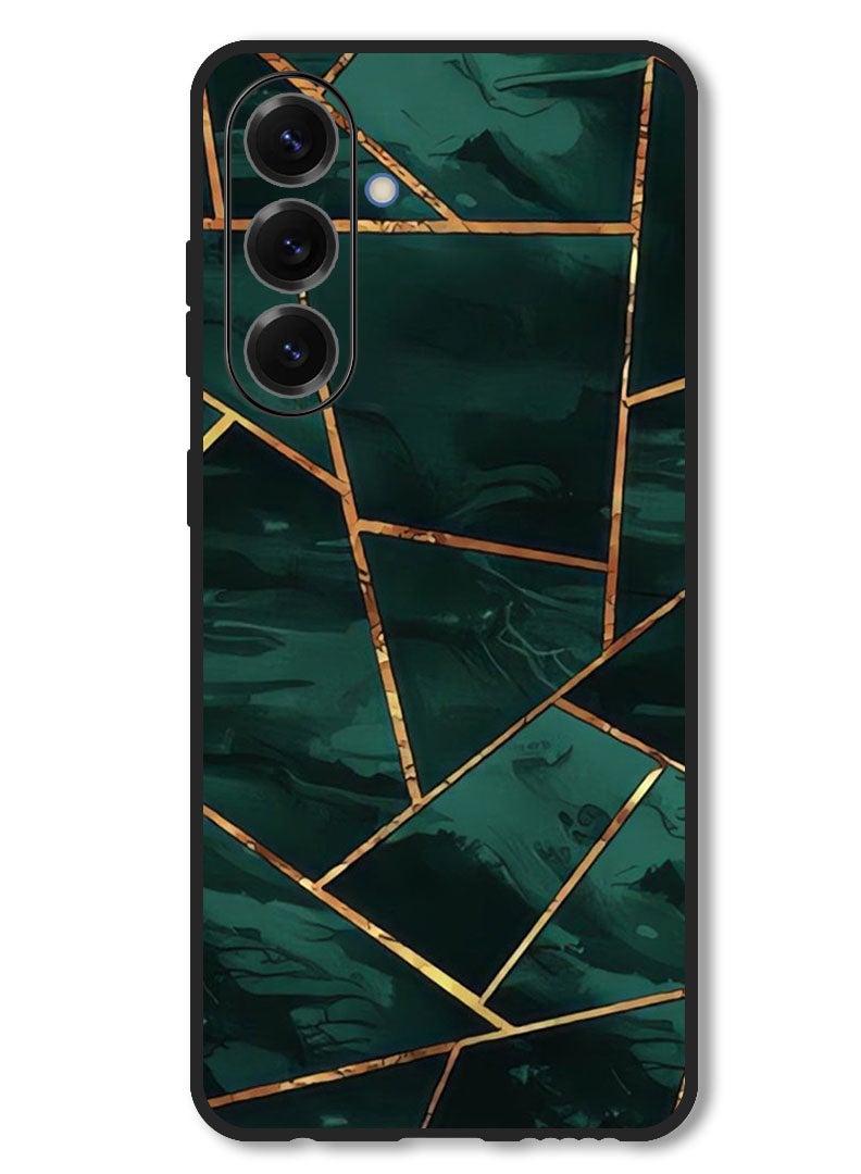Theodor Case Compatible with Samsung Galaxy F56 6.74 Inch Protection Shockproof Bumper Cover Green Pattern - Image 1