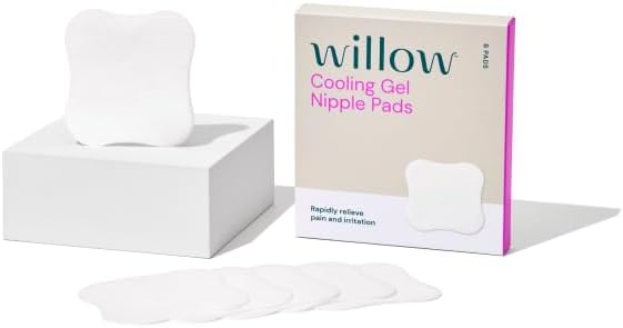 Willow وسادات هلامية باردة للحلمات من ويليو للرضاعة 6 قطع وسادات مريحة لتخفيف آلام الحلمات قابلة لإعادة الاستخدام لمدة تصل إلى 24 ساعة واستمتع بتأثير التبريد الفوري - Image 1