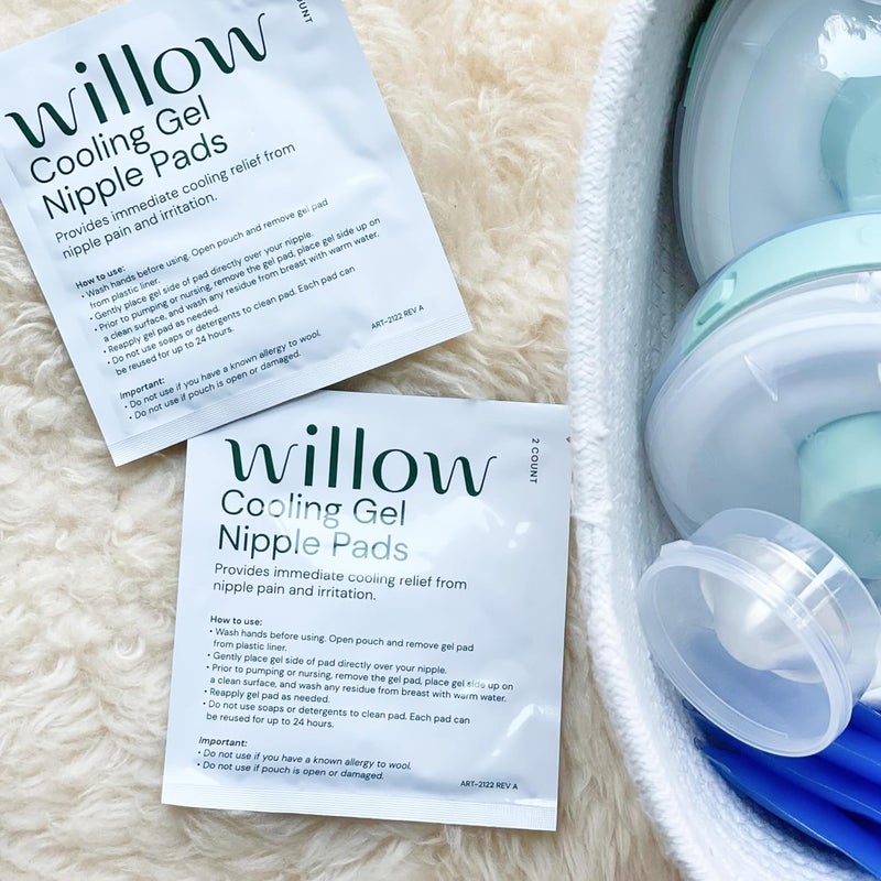 Willow وسادات هلامية باردة للحلمات من ويليو للرضاعة 6 قطع وسادات مريحة لتخفيف آلام الحلمات قابلة لإعادة الاستخدام لمدة تصل إلى 24 ساعة واستمتع بتأثير التبريد الفوري - Image 4