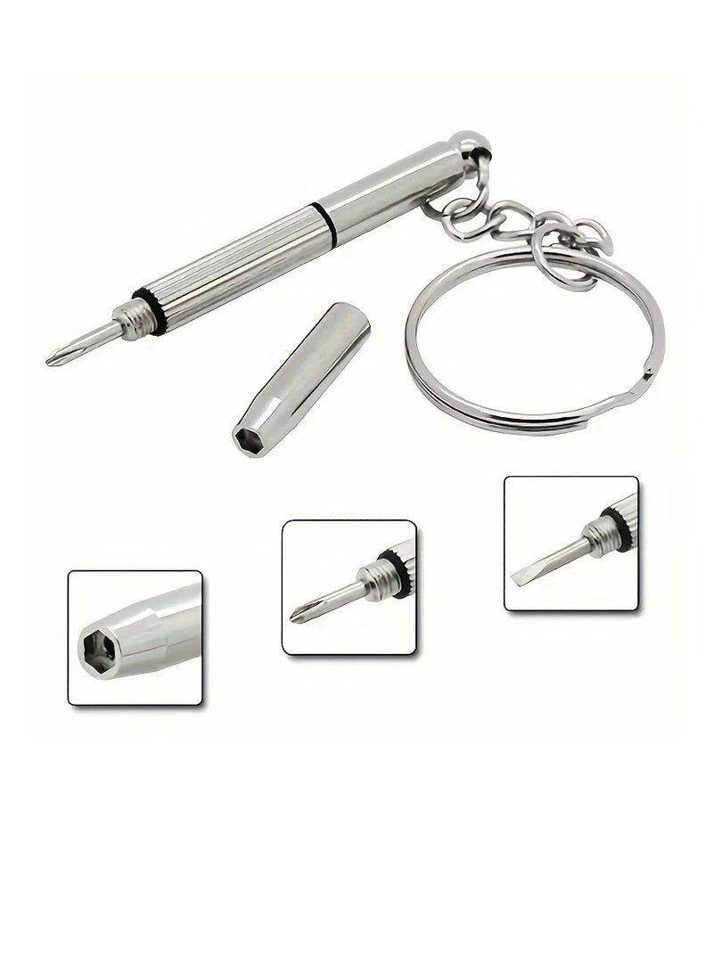 Sunglasses Repair Screwdriver, Portable Multifunctional Glasses Maintenance Tool, Non Slip Comfortable Grip Eyeglass Screwdriver Repair For Home Or Store Use, (10pcs, Silver)  - Image 3