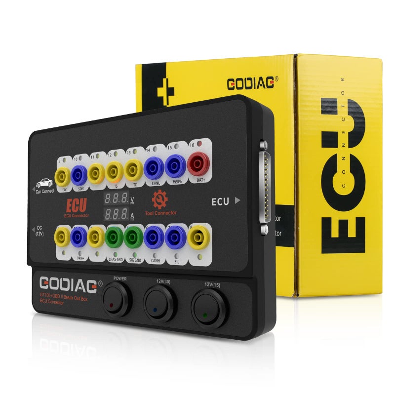 Godiag GT100 OBDII Breakout Box Advanced OBD and CAN Protocol Detector for ECU Bench Testing and Car Diagnostics