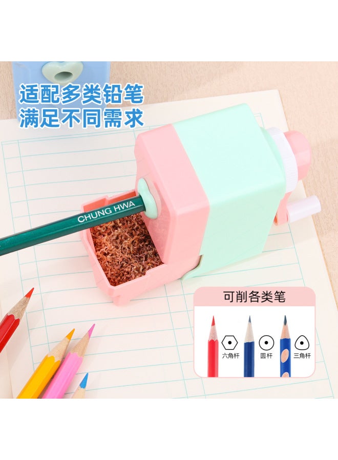 HELPS Creative Love Cartoon Pencil Sharpener For Primary School Students Hand Automatic Pencil Sharpener Stationery Macaron Color Pencil Sharpener - Image 2