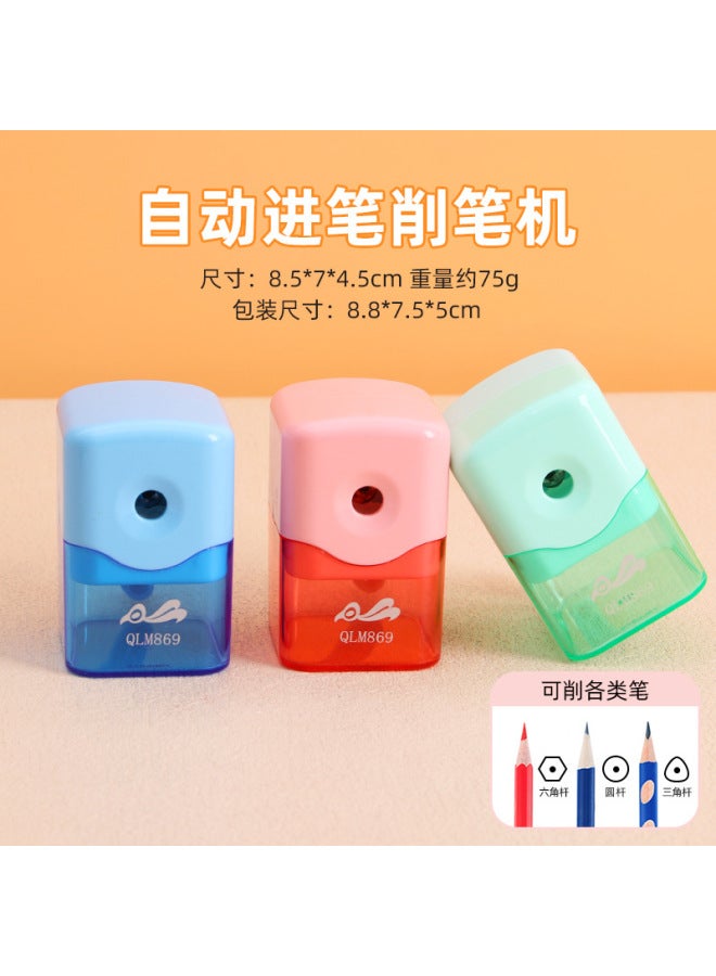 HELPS Creative Love Cartoon Pencil Sharpener For Primary School Students Hand Automatic Pencil Sharpener Stationery Macaron Color Pencil Sharpener - Image 1