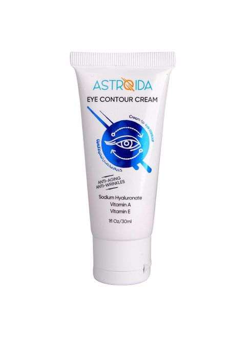 Astroida Eye Contour Cream 30ml with Vitamins A,E & Sodium Hyaluronate - Anti Aging - Anti Wrinkles