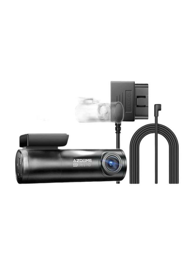 AZDOME M300S 4k Front and Rear Dashcam with 64GB TF Card Voice Control , Night Vision Built in Super Capacitor with Free Application & OBD01 Type-C OBD Hardwire Kit for Dash Cams, 12V–24V to 5V/2.5A, Low-Voltage Cut-Off, 3.5m Cable, Plug-&-Play Parking Mode Power Bundle - Image 1