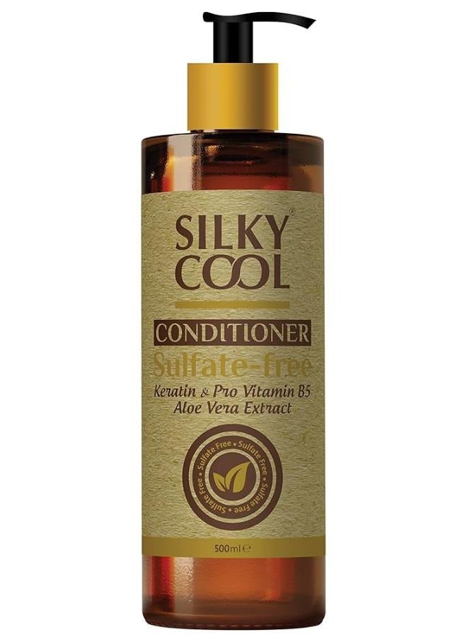 Silky Cool Sulfate-free With Keratin, Pro Vitamin B5, And Aloe Vera Extract Conditioner 500 ml