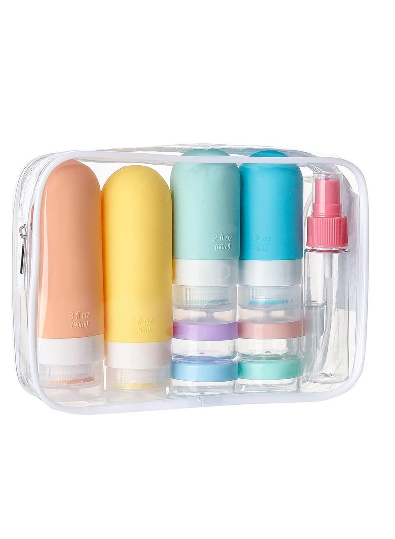 Generic 18pack Travel Bottles for Toiletries,TSA Approved Silicone Travel Containers jar for Toiletries,Leak Proof Refillable Liqus Shampoo And Conditioner Travel Essentials toiletry Bottles  - Image 1