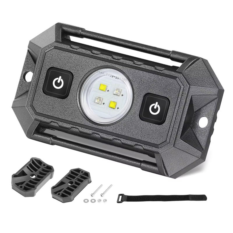 Rfroad Lighting UTV Dome Light with Switch, Rfroad Lighting Universal Roll Bar Mount LED Lights Roll Cage Map Light Interior Lights for UTV ATV Golf Cart Trucks Bed RZR Polaris Off-Road - White/Green - Image 1