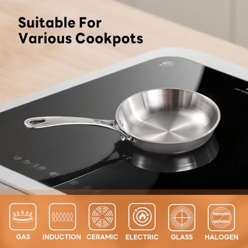 Macevia 0.12QT Mini Sauce Pan, 18/10 Stainless Steel Butter Warmer, Small Pot with Handle, Ideal for Kitchen, Restaurant, Camping & RV Use (4 Inch) - Silver - Image 4