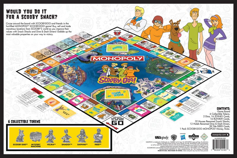 USAOPOLY Monopoly Scooby-Doo! Board Game | Official Scooby-Doo! Merchandise Based on The Popular Scooby-Doo! Cartoon | Classic Monopoly Game Featuring Scooby-Doo! Characters - Image 4