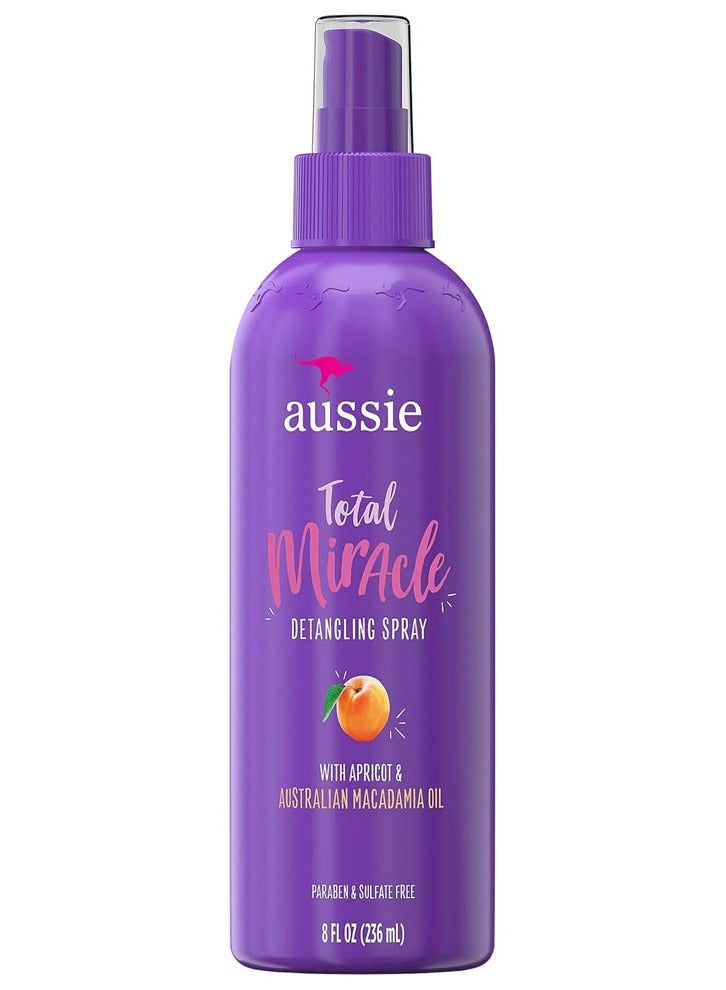 Aussie Miracle Detangling Spray with Apricot & Macadamia Oil, 8 fl oz