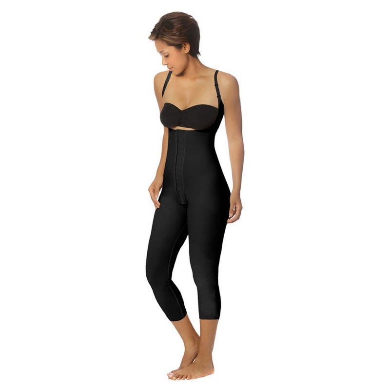MARENA Recovery Mid-Calf  Post Surgical Compression Girdle  High-Back- XL  Black