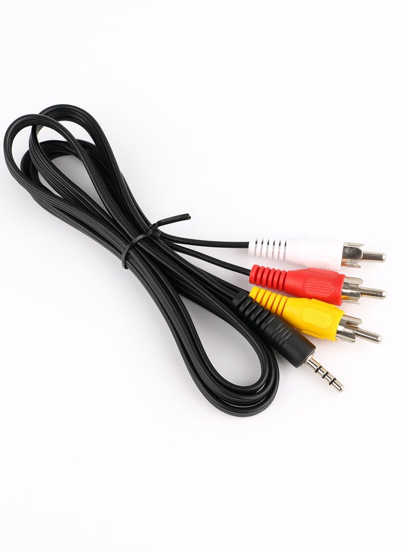 FUJISHKA 3M AUX Cable – 3.5mm Male to 3RCA (Red, White, Yellow) Audio Video Cable – Stereo Aux to RCA Cord for TV, DVD, Speaker, Home Theater – 10 Feet  - Image 3