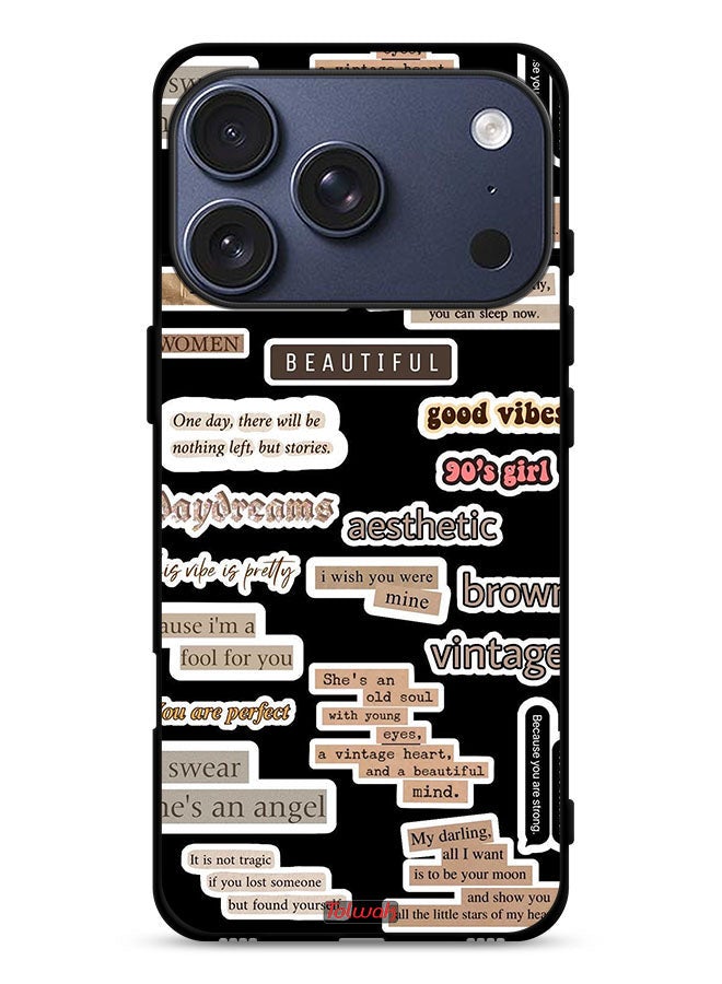 Tolwak Apple iPhone 17 Pro Protective Case Cover Beautiful Quotes Stickers - Image 1