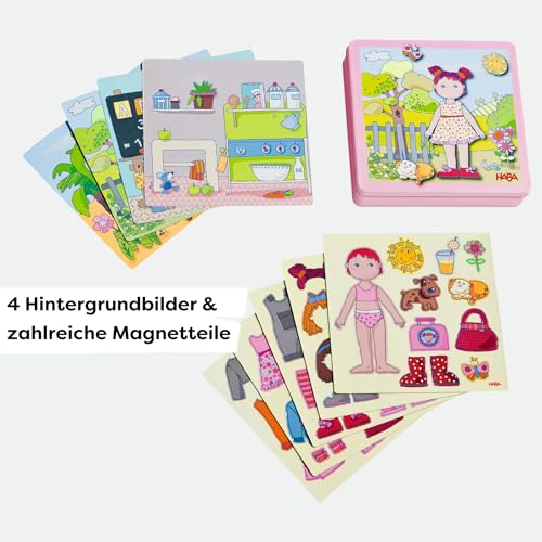 HABA Dress-Up Doll Magnetic Game Box & Magnetic Puzzle for Toddlers, Travel-Friendly Road Trip Toy for Kids, Toddler Activities for Ages 3+, 54 Piece Set - Image 3