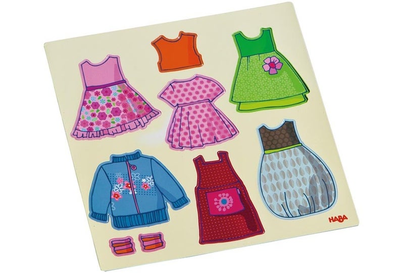 HABA Dress-Up Doll Magnetic Game Box & Magnetic Puzzle for Toddlers, Travel-Friendly Road Trip Toy for Kids, Toddler Activities for Ages 3+, 54 Piece Set - Image 4