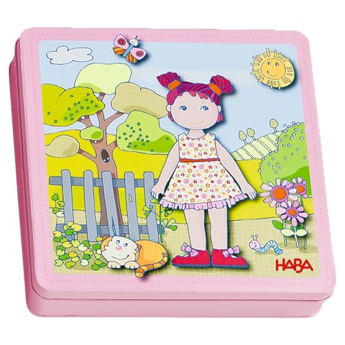 HABA Dress-Up Doll Magnetic Game Box & Magnetic Puzzle for Toddlers, Travel-Friendly Road Trip Toy for Kids, Toddler Activities for Ages 3+, 54 Piece Set - Image 1