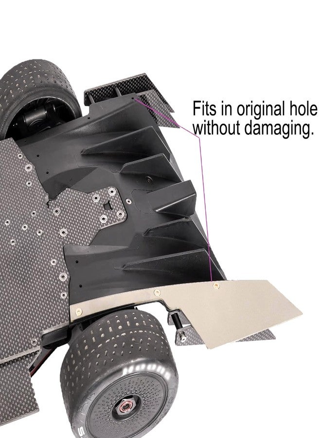 MOSHNOLY 2MM Titanium Alloys Air Dam Diffuser for Arrma 6S 1/7 Infraction/Limitless/Felony,Spark Maker Wheel Covers Lightweight Left and Right Wheel Cover 1/7 Infraction/Limitless V1/V2/Felony 6S Style 2-R - Image 5