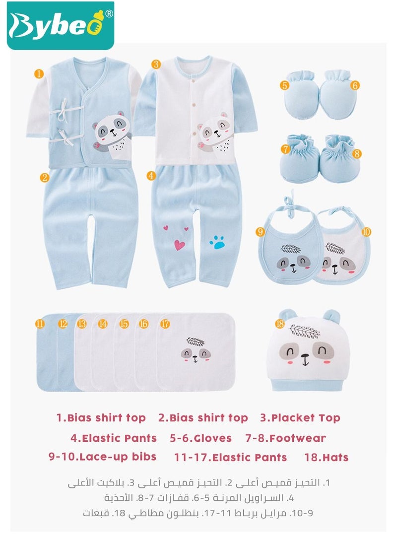 Bybeo 18 PCS Newborn Baby Gift Box Babies Clothes Set Infant Clothing Rompers Coat Socks Hat 100% Cotton for Boys & Girls  - Image 3