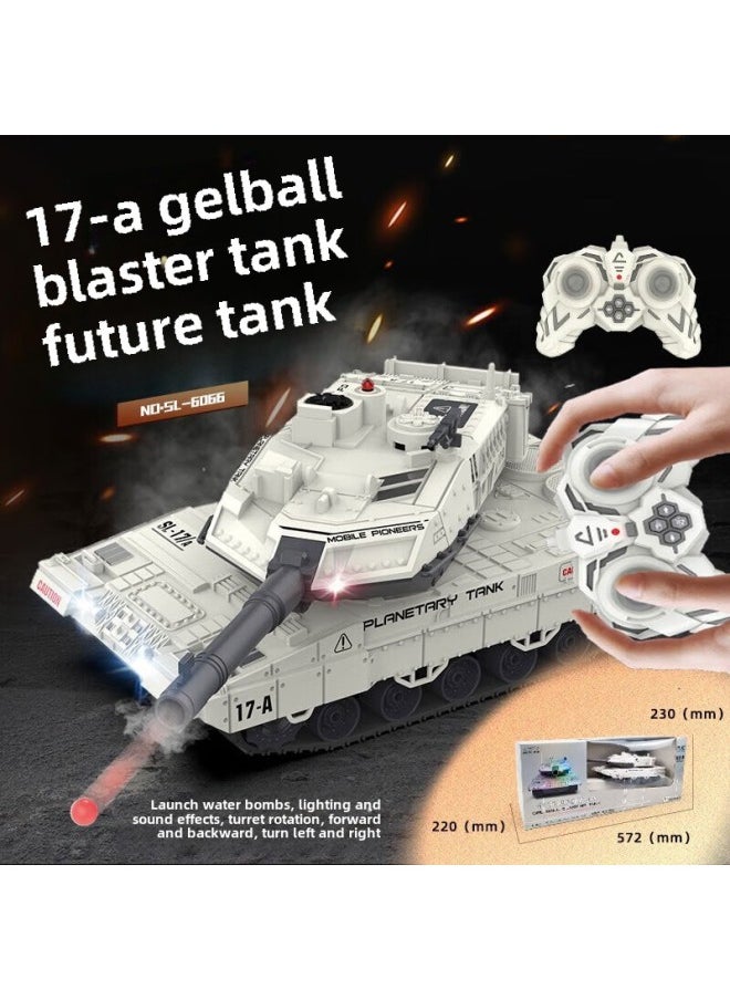 Children's Tank Remote Control Car Simulation Sound Effect 8-way Function Electric Launch Remote Control Toy Boy Gift Cool-Color:1:10 Gatling Catapult Charge Car SL-6080