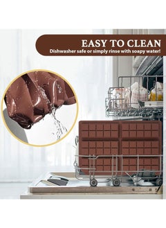 Beauenty Silicone Chocolate Molds, Rectangle Chocolate Bar Sweet Molds, Mini Silicone Molds, Silicone Bakeware Wax Melt Molds, Non-Stick and BPA Free for Hard Candy, Chocolate, Gummy, Caramel, Ganache, Ice Cub  - Image 5
