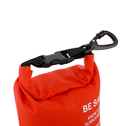 Breakwater Supply™ Waterproof Survival First Aid Kit, 101 Piece AFAK Emergency Supplies in Dry Bag, IFAK Trauma Kit Bug Out Bag for Camping, Hiking, Boating, Fishing, Hunting with Splint (Red) - Image 3