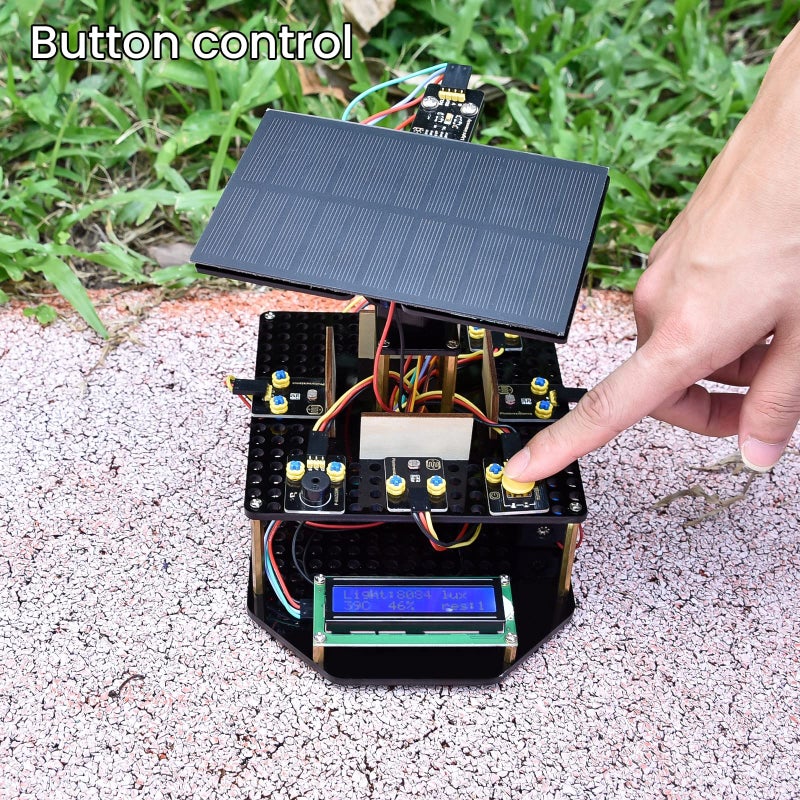 KEYESTUDIO DIY Solar Tracking Electronic Kit for Arduino, Smart Phone Charging, Temperature & Humidity Sensor, BH1750 Light Sensor, Educational Programming Kit for Teens & Adults 15+ - Image 5