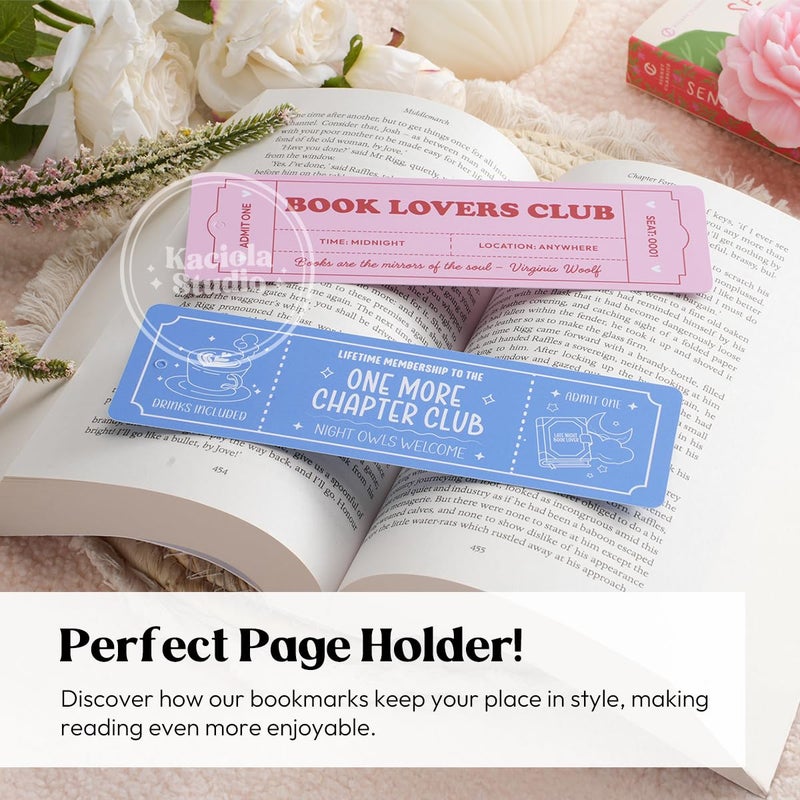 Kaciola Studio 10 PCS Book Lovers Club Bookmarks,Funny Bookmarks for Women,Double Sided Romance Booklover Gifts,Book Club Gifts for Romance Reader Friends Girls - Image 3