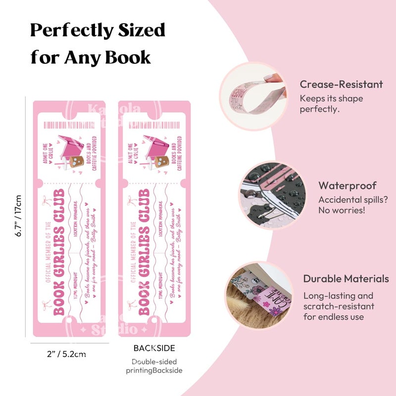 Kaciola Studio 10 PCS Book Lovers Club Bookmarks,Funny Bookmarks for Women,Double Sided Romance Booklover Gifts,Book Club Gifts for Romance Reader Friends Girls - Image 5