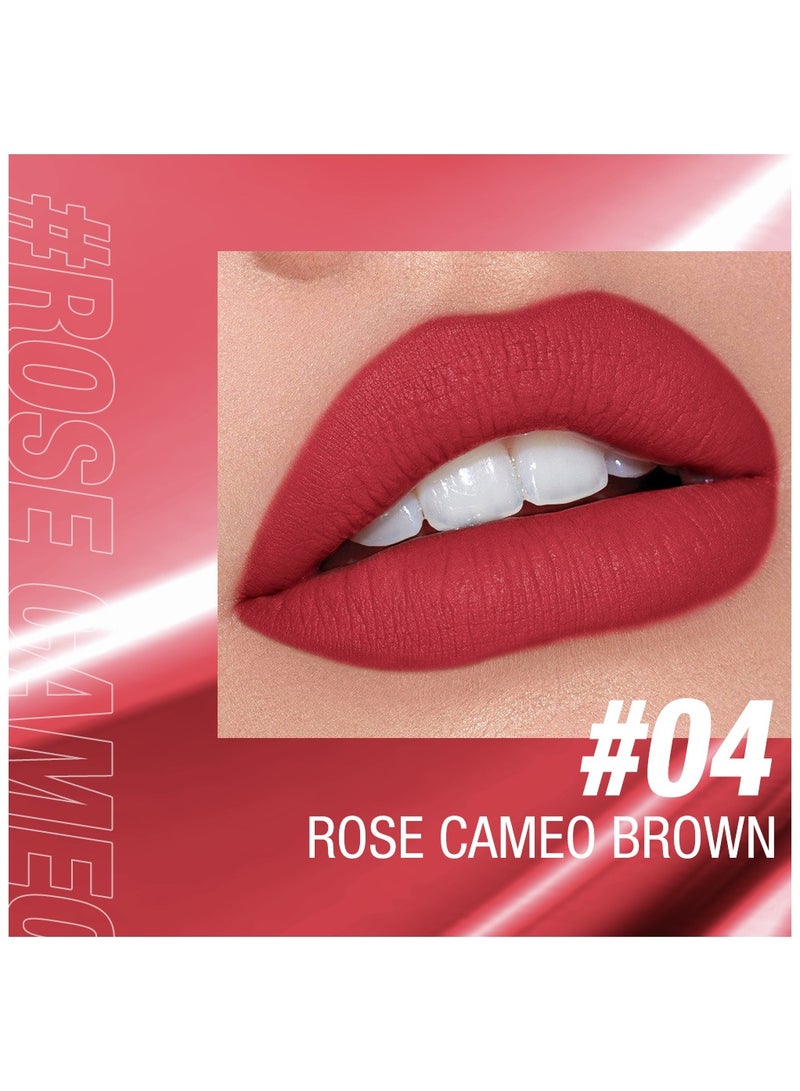 O.TWO.O Matte Waterproof Liquid Lipstick 04 Rose Cameo Brown 5g - Image 2