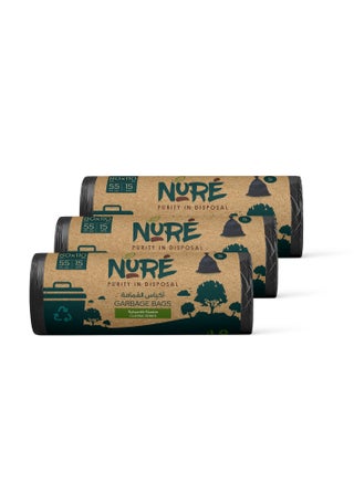 Nure, Bio-Degradable Purity In  Disposal Garbage Bag,55 Gallons ,15 Pcs, 80cmx110cm,Pack of 3 - pzsku/Z5BD446DDC214E4D9DE88Z/45/_/1724325145/e9a403eb-229f-4eb2-99c9-68d0d752e563