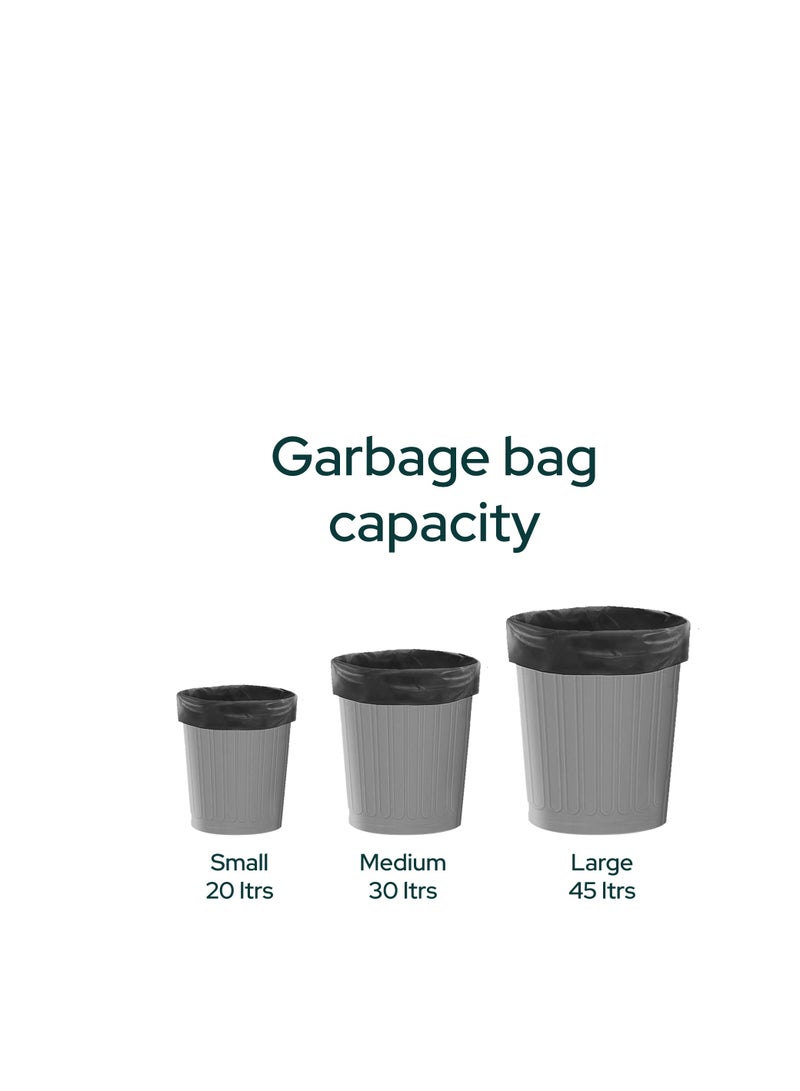 Nure, Bio-Degradable Purity In  Disposal Garbage Bag,55 Gallons ,15 Pcs, 80cmx110cm,Pack of 3