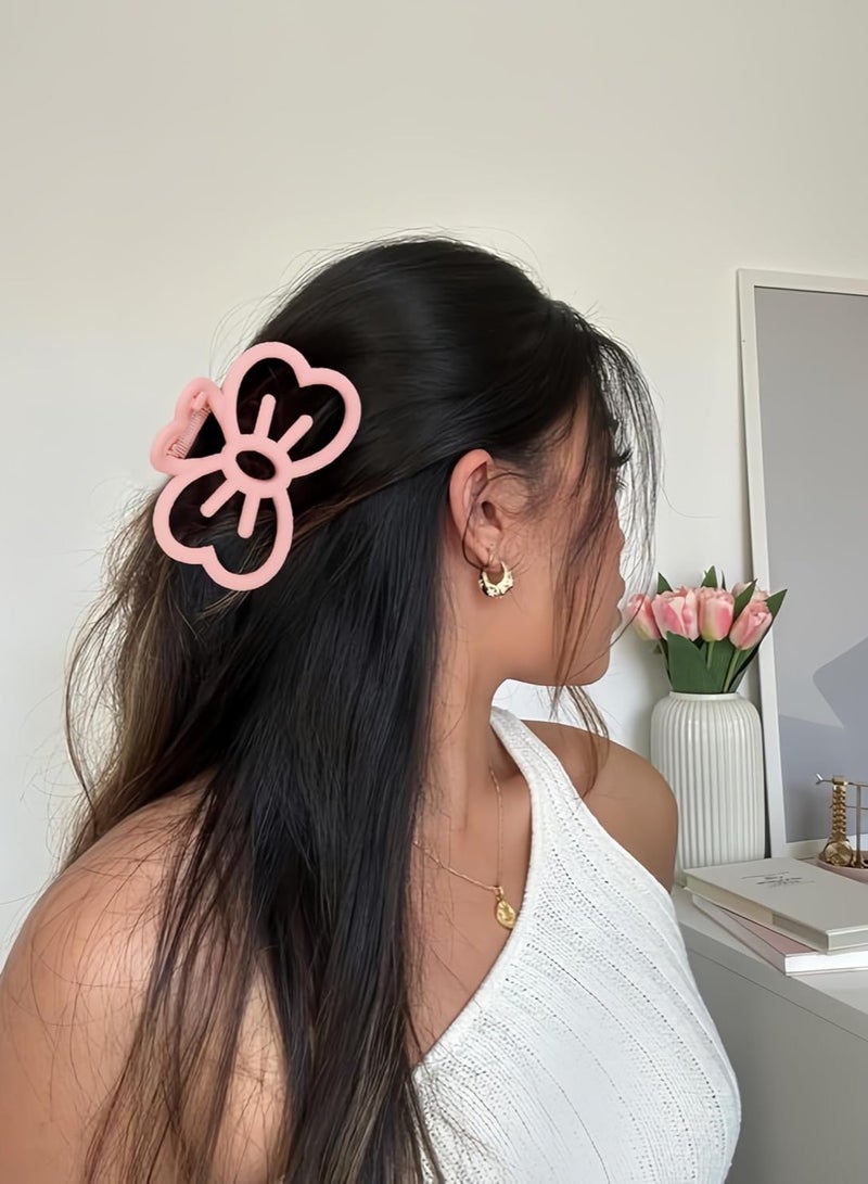 Goolsky مشبك شعر بتصميم قوس فارغ بسيط وجذاب - مشبك مخلب بلون صلب للمراهقات والفتيات والنساء - سهل الاستخدام ومريح وأنيق لملحقات الشعر للاستخدام اليومي - Image 2