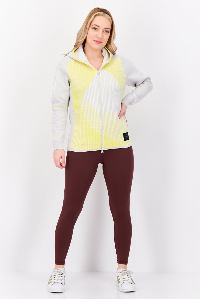 Adidas Women Sportswear Fit Primeknit Golf Jacket, Grey  - Image 3