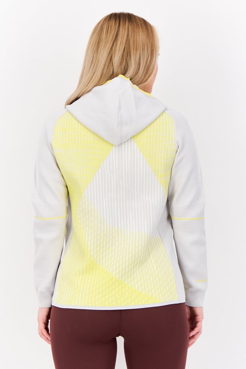 Adidas Women Sportswear Fit Primeknit Golf Jacket, Grey  - Image 2