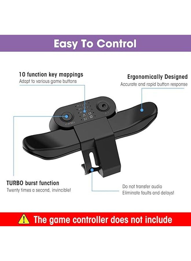Paddle for PS4 controller, Back on accessory for PS4 controller, TURBO function/memory function/Plug and play, PS4 controller accessory - Image 2